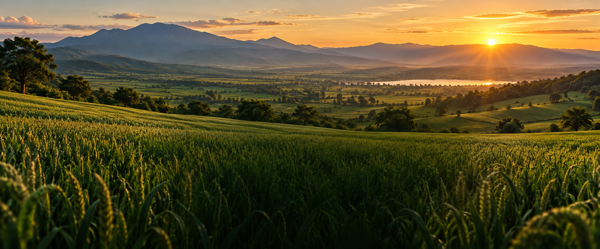 Sunrise over Premium Grains fields